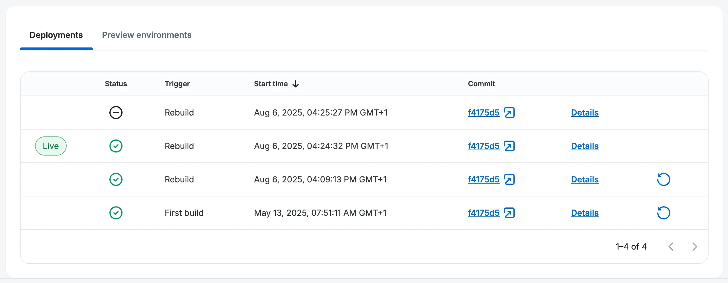 Live tag on Headless Platform builds